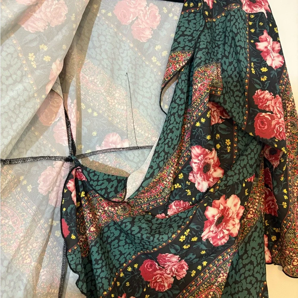 Floral Wrap Dress with Ruffle Detail - Picture 4 of 6